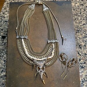 Chloe + Isabel Amulet Silver and Gold Multi-Layer Necklace Set